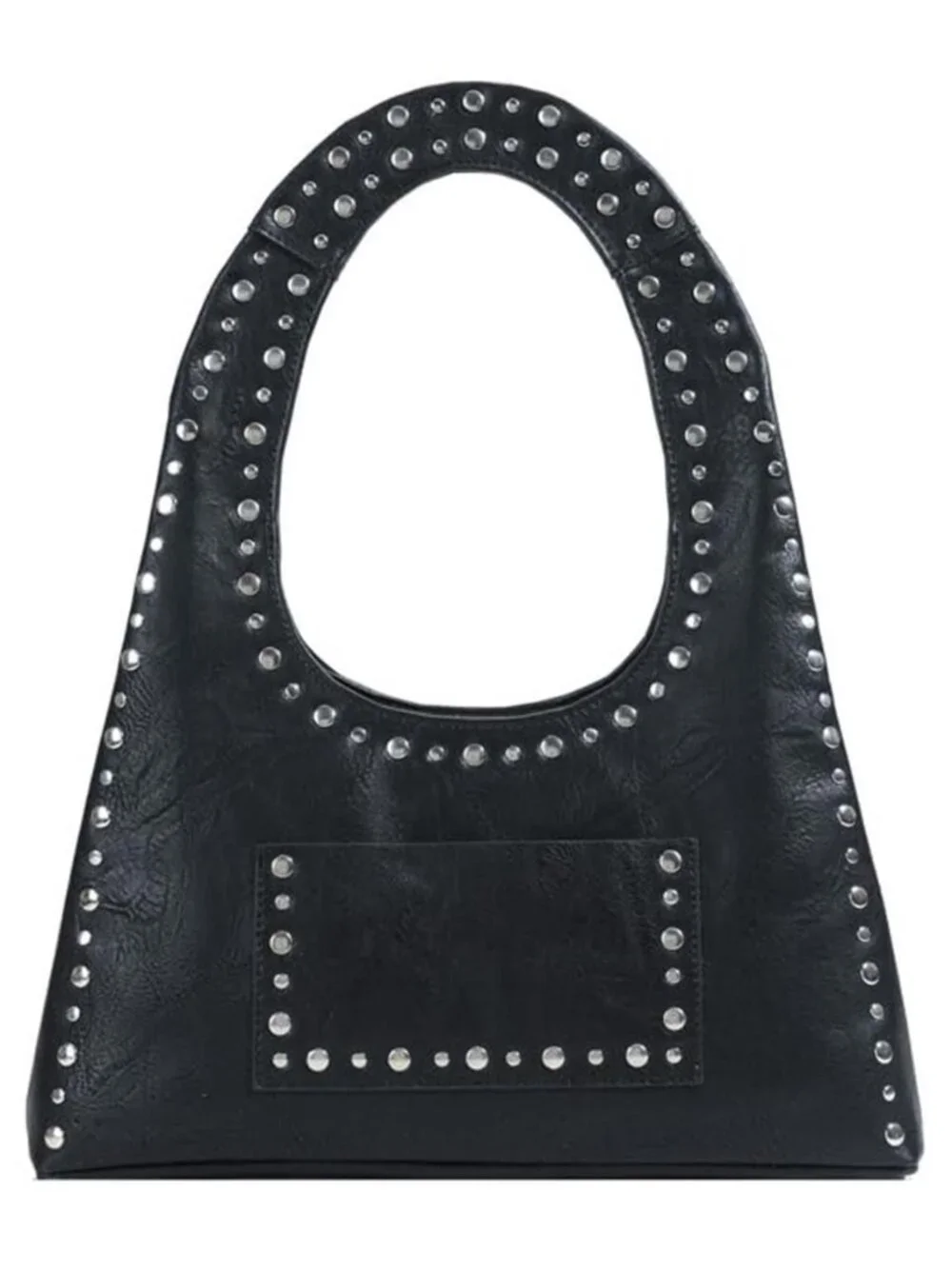 Studded Hobo Bag Vegan Leather Y2K Punk Vintage Shoulder Tote